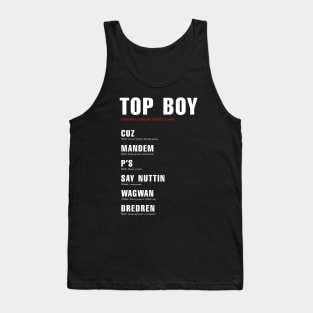 Netflix Top Boy London slang explainer Tank Top